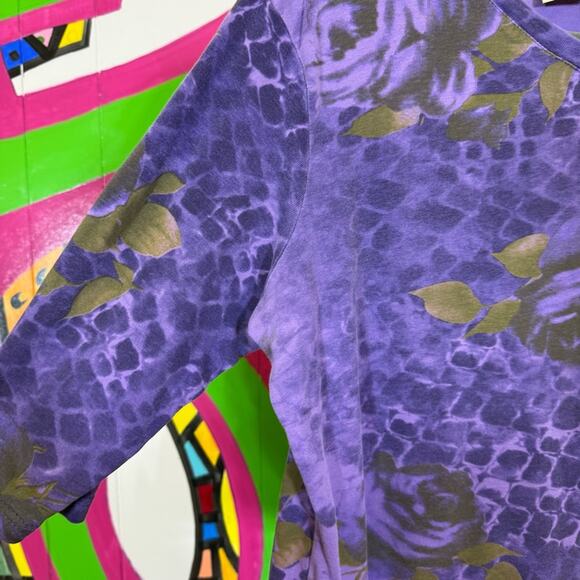 St. John's Bay, Purple Floral Women's Top. Size Petite XL. Good used condition! - Picture 2 of 4